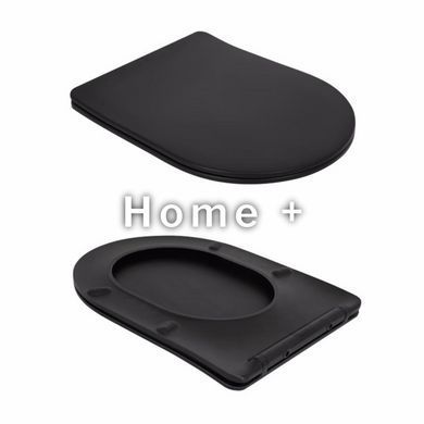 Унитаз напольный Qtap Robin Ultra Quiet безободковый с сиденьем Soft-Close MATT BLACK QT13226083AMB SD00052566 фото