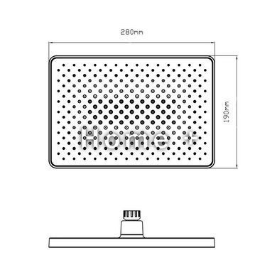 Лійка для верхнього душу Qtap Hlavova 280x280 мм прямокутна QTHLA107BLM45947 Black Matt SD00052071 фото