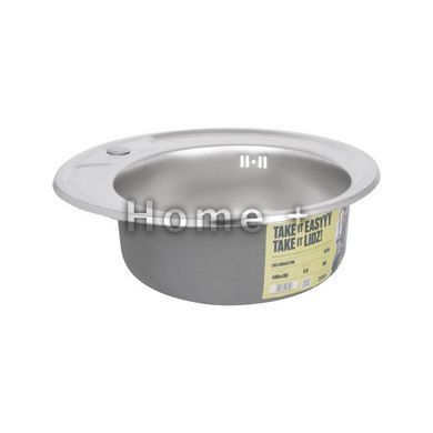 Кухонна мийка Lidz 490-A 0,6 мм Satin (LIDZ490A06SAT160) SD00027748 фото
