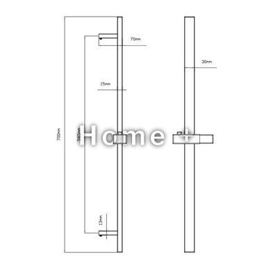 Штанга для душу Qtap Lepit 82103NC SD00047526 фото
