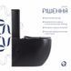 Унитаз напольный Qtap Robin Ultra Quiet безободковый с сиденьем Soft-Close MATT BLACK QT13226083AMB