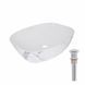 Раковина накладная Qtap Cardinal 500х380х140 мм, Marble, прямоугольная, с донным клапаном QTCAR188MR49826