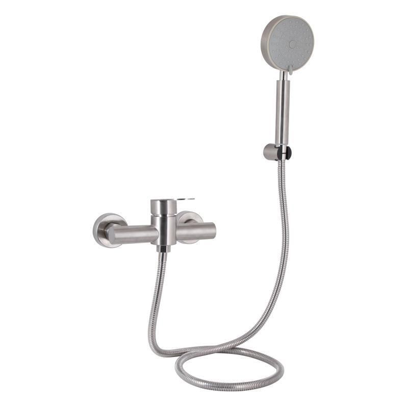 Змішувач для душу Lidz Luna 010 (з душовим гарнітуром) (k35) LDLUN010NKS46095 Nickel SD00052219 фото