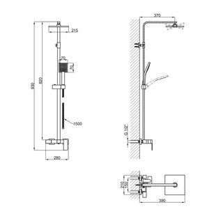 Душова система Qtap Capricorn 53103KNB SD00047516 фото