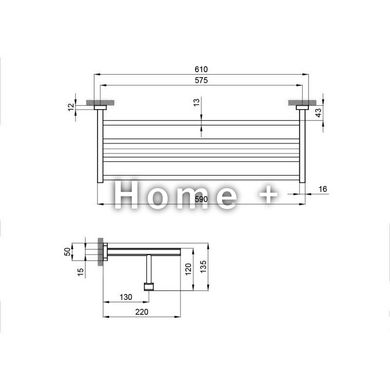 Полиця для рушників Qtap Liberty ANT 1122 SD00031707 фото