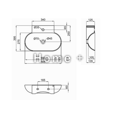 Раковина Qtap Cardinal 565х400х130 White QT0411K177WN SD00053083 фото