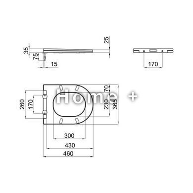 Сидіння для унітаза Qtap (Swan, Jay) з мікроліфтом Slim QT1699SC5176W SD00038757 фото