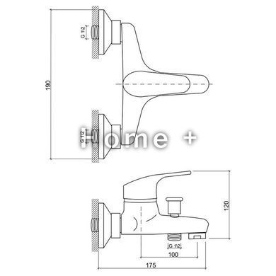 Змішувач для ванни Brinex 36W 006 SD00035691 фото
