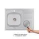 Кухонна мийка Brinex 6080-L 0,6 мм Satin (BRIN6080LSAT06)