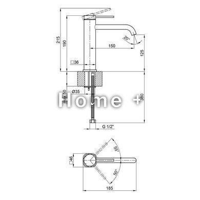 Смеситель для раковины Qtap Robin 1060M102K SD00047547 фото