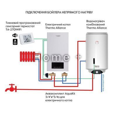 Водонагреватель электрический комбинированный Thermo Alliance вертикальный 80 л. т.о. 0,24 кв.м левый, мокрый SD00053169 фото