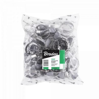Хомут черв'ячний неіржавкий BRADAS, з метеликом, 80-100 мм, BSGRIP 80-100/9L 1751444475 фото