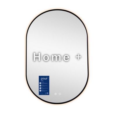 Дзеркало Qtap Scorpio (SC1) з LED-підсвіткою Touch, з антизапотіванням, з димером, р. темп. кольору (3000-6500 K) Black QTSC600900 SD00055402 фото