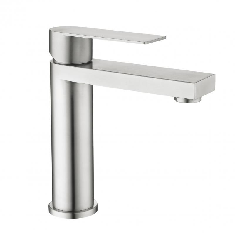 Змішувач для раковини низький Lidz Nexus 001F (k35) LDNEX001FNKS49184 Nickel SD00055308 фото