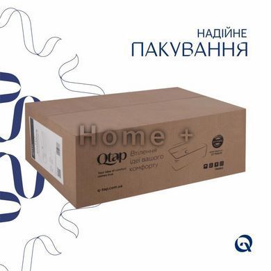 Комплект Qtap Leo: Раковина подвесная овальная левая 430x290x140 мм White + Донный клапан PU02O SD00053456 фото