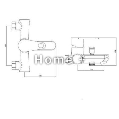 Смеситель для ванны Brinex 37W 006 SD00035700 фото
