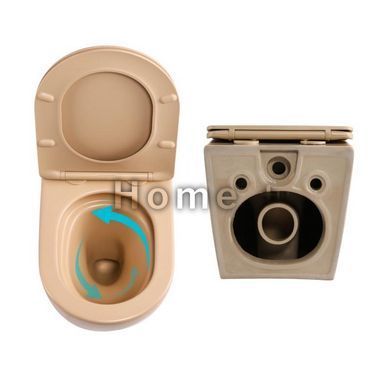 Комплект Qtap Robin Beige 3 в 1: унитаз подвесной Ultra Quiet + биде подвесное + раковина накладная QTROBSB49159 SD00055283 фото
