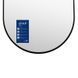 Дзеркало Qtap Scorpio (SC1) з LED-підсвіткою Touch, з антизапотіванням, з димером, р. темп. кольору (3000-6500 K) Black QTSC500800