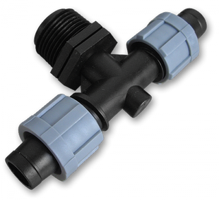 Трійник крапельна стрічка х2/різь зовнішня 3/4", DSTA06-34L 1354276998 фото