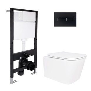 Готове рішення Qtap для ванної кімнати: підвісний унітаз Crow Ultra Quiet 520x360x290 + комплект інсталяції Standard (лінійна SD00057744 фото