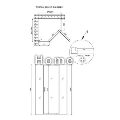 Душова кабіна без піддона Qtap Scorpio CRM10995-AC6 90х90 см, скло Clear 6 мм SD00039714 фото