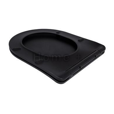 Сидіння для унітаза Qtap (Robin 490) 425x363x50 мм, Matt Black, з мікроліфтом Slim Duroplast, Quick Release QTSC179MB48676 SD00054800 фото