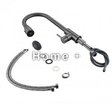 Смеситель для кухни Lidz Aria 015FL (k35) с выдвижным изливом LDARI015FLGRP49560 Graphite SD00055684 фото