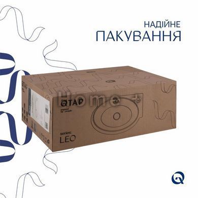Комплект Qtap Leo: Раковина подвесная овальная правая 430x290x140 мм White + Донный клапан PU02O SD00053457 фото