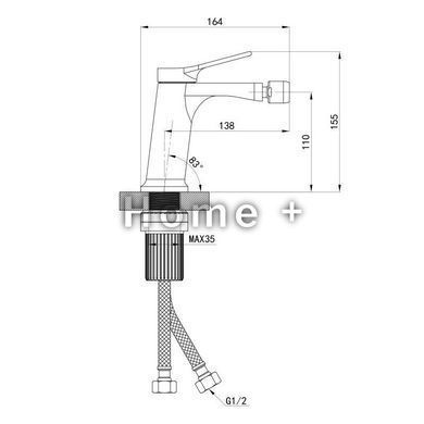 Смеситель для биде Qtap Arvin QTARV255CRM48642 Chrome SD00054766 фото