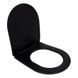 Сидіння для унітаза Qtap (Robin 490) 425x363x50 мм, Matt Black, з мікроліфтом Slim Duroplast, Quick Release QTSC179MB48676