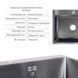 Комплект Lidz Handmade H6050B Мийка для кухні інтегрована BlackPVD у комплекті з дозатором + Lidz K01B