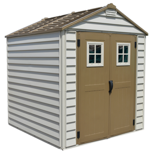Сарай пластиковий Storemax 209x206x234 см слонова кістка, коричневий дах 1436912916 фото