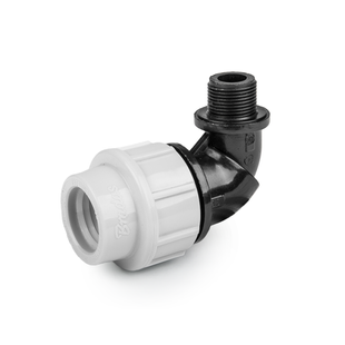 Коліно для труб PE, 25 мм, PN16, із зовнішньою різзю 3/4", DSRA16K25M34 1354289879 фото