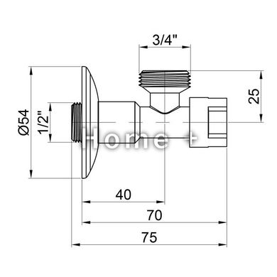 Кран приладовий буксовий Icma 1/2"х3/4" кутовий No519 2070295867 фото