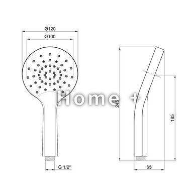 Лейка для ручного душа Qtap Rucni A120O1ZCC SD00043477 фото