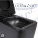 Унитаз подвесной Qtap Gemini Ultra Quiet 485&times;340&times;350 мм, Matt Black, с сиденьем Slim Duroplast / Soft-close / Quick Release