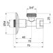 Кран приладовий буксовий Icma 1/2"х3/4" кутовий No519