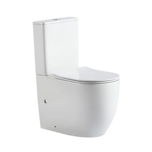 Унітаз підлоговий Qtap Robin New Ultra Quiet безобідковий із сидінням Soft-Close WHITE QT13226083AW SD00052565 фото