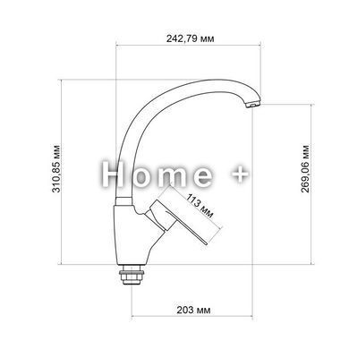 Смеситель для кухни Lidz Tani 007F (k40) LDTAN007FCRM44970 Chrome SD00051094 фото