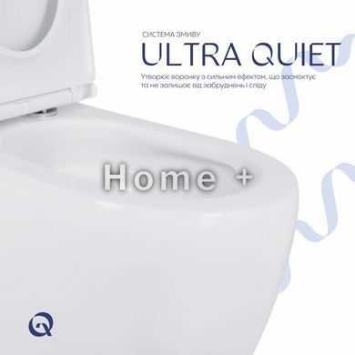 Унитаз напольный Qtap Robin New Ultra Quiet безободковый с сиденьем Soft-Close WHITE QT13226083AW SD00052565 фото
