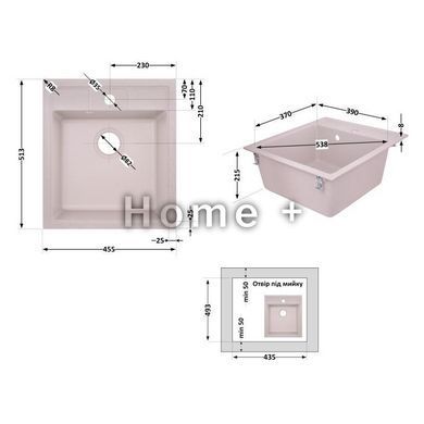 Кухонна мийка Lidz 460х515/200 COL-06 (LIDZCOL06460515200) SD00042418 фото