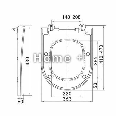 Qtap Сиденье для унитаза (Robin 490, Scorpio 490) 430x363x60 мм, White, с микролифтом, Slim Duroplast, MagLock QTSC179W48915 SD00055039 фото