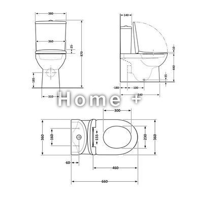 Унитаз напольный Qtap Robin New Ultra Quiet безободковый с сиденьем Soft-Close WHITE QT13226083AW SD00052565 фото