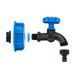 Набор IBC РО S60x6, кран, нейлон РЗ 1/2" на шланг 5/8", 1/2" + ниппель, для еврокуба.