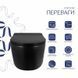 Унитаз подвесной Qtap Taurus Ultra Quiet 515&times;360&times;350 мм, Matt Black, с сиденьем Slim Duroplast / Soft-close / Quick Release