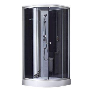 Душовий бокс Lidz Tani SB100x1000.SAT.LOW.GR, скло тоноване 4 мм SD00055511 фото