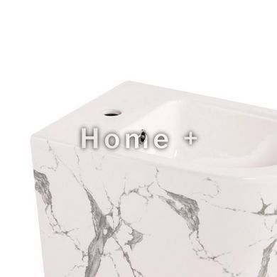 Комплект Qtap Robin Marble 3 в 1: унітаз підвісний Ultra Quiet + біде підвісне + раковина накладна QTROBMR49160 SD00055284 фото