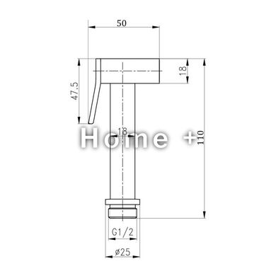 Лійка для гігієнічного душу Qtap B120 CRM SD00035709 фото