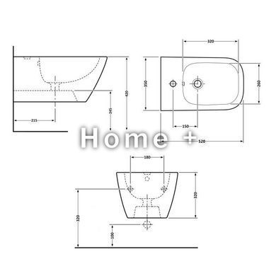 Биде подвесное Qtap Tern 520x350x330 White QT17551303GW SD00042537 фото