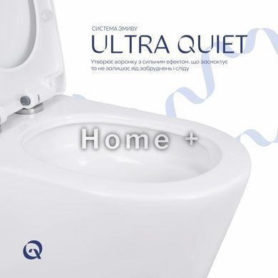 Унитаз-моноблок напольный Qtap Swan Ultra Quiet безободковый с сиденьем Soft-Close WHITE QT16226080AW SD00052582 фото